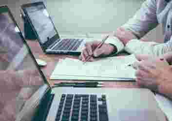 training and development on laptop