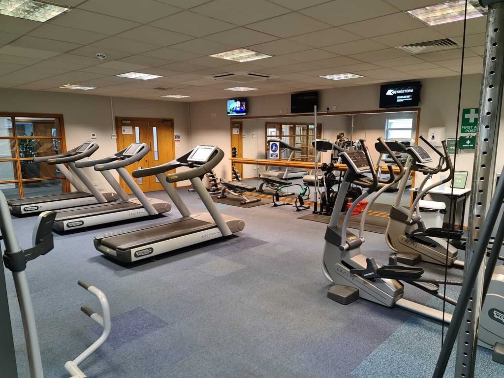 Gym at dog friendly hotel Eastwood Hall