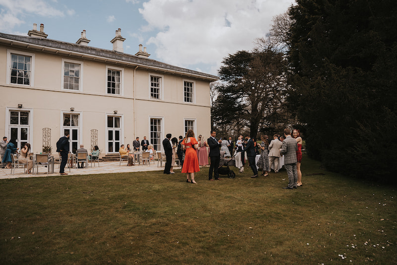 Outdoor wedding reception at Eastwood Hall